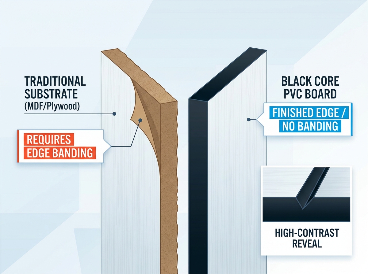 black core PVC board