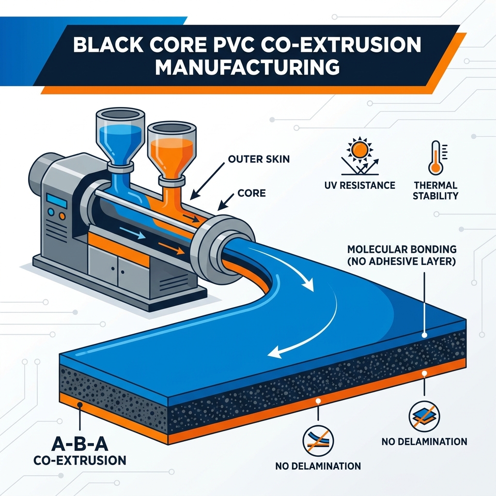 How Is Black Core PVC Co-Extrusion Board Made?