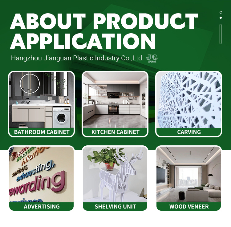 Waterproof PVC foam board used in bathroom vanity and kitchen cabinetry